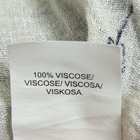 Lucky Brand Off Shoulder Blouse White Blue Floral M - Picture 5 of 7